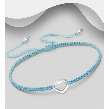 Nastavitelný náramek se srdcem