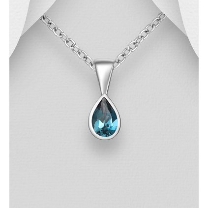 London topaz přívěsek ze stříbra