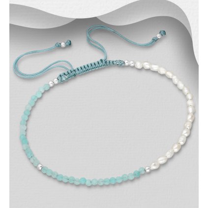 Wholesale Sterling Silver Adjustable Thread Bracelet Beaded 208342 (4)