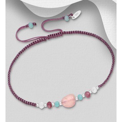 Nastavitelný náramek s růženínem