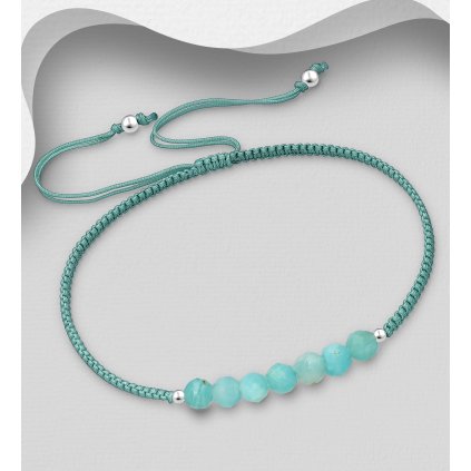 Wholesale Sterling Silver Adjustable Thread Bracelet Beaded 167538