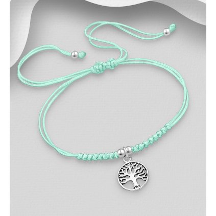 Nastavitelný šňůrkový náramek strom života
