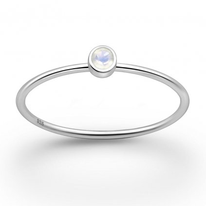 Stříbrný prsten s měsíčním kamenem RAK, RYBY prsten dle znamení zvěrokruhu