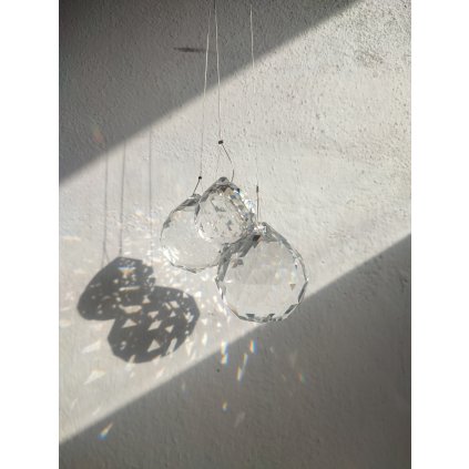 Feng Shui světýlko, křišťálová koule EXTRA fazety, 4cm