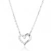 Stříbrný náhrdelník Srdce se zirkony AG 925 ≤ 2,1 g