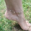 náramek na nohu, stříbro, sexy náramek na nohu