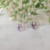DROP Ametyst Stříbrné náušnice s ametystem AG925≤0,5g