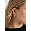 Croissant náušnice z pozlacené chirurgické oceli