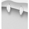 Wholesale Sterling Silver Leaf Push Back Earrings 106640
