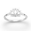 Stříbrný prsten Lotos zdobený mini zirkonem AG 925 ≤ 1,3 g