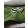 Stříbrný minimalistický prstýnek, tepaný  bangle rings