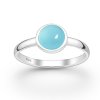 Stříbrný prsten s modrozeleným chalcedonem AG 925 ≤ 1,5 g