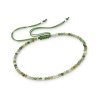 Náramek se zeleným jaspisem a stříbrným zapínáním