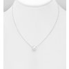 Úžasný minimalistický stříbrný náhrdelník říční perla