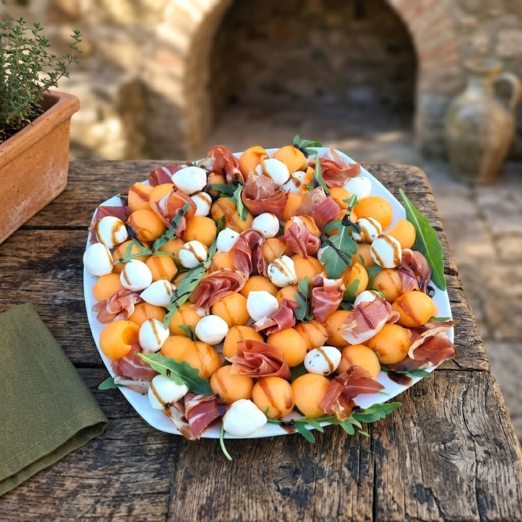 Cantaloupe salát s Klášterním pršutem