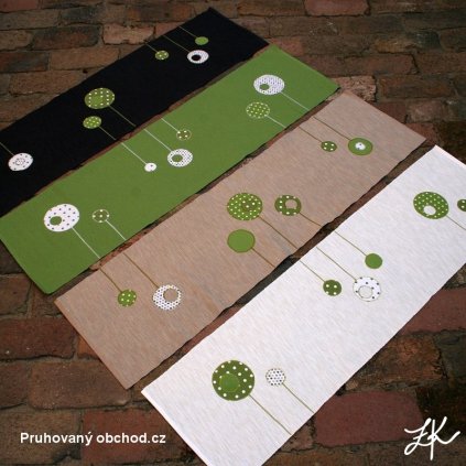 Letní stromořadí - běhoun na stůl (Barva černá)