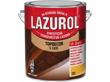 LAZUROL TOPDECOR S1035/060 na dřevo, interiér a exteriér, pinie, 2,5l