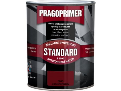 Barva základní na kov S2000/0840 PRAGOPRIMER, 600ml, červenohnědý