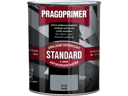 Barva základní na kov S2000/0110 PRAGOPRIMER 600ml, šedý