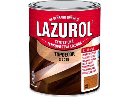 LAZUROL TOPDECOR S1035/023 na dřevo, interiér a exteriér, teak, 750ml