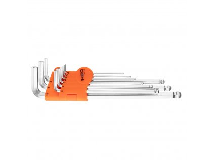 NEO TOOLS Sada imbus klíčů 1,5-10mm, s kuličkou, magnet, 09-525