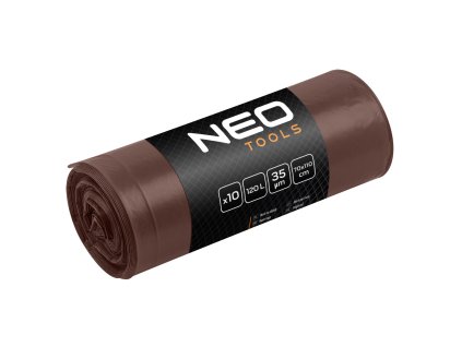 Pytle na odpad 120l, hnědé, 35my, 10ks
