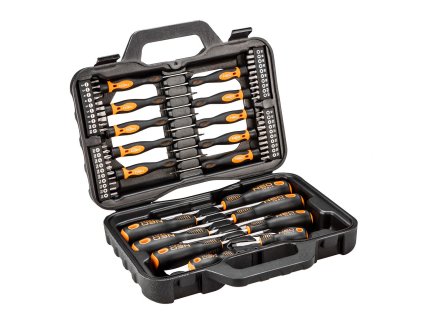 NEO TOOLS Sada šroubováků a bitů v kufru, 58dílů, 04-211