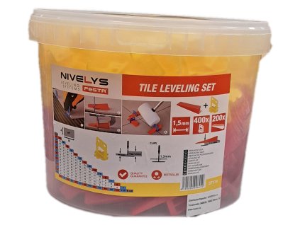 Nivelační sada FESTA NIVELYS spony 1.5mm 400ks + klíny 200ks box