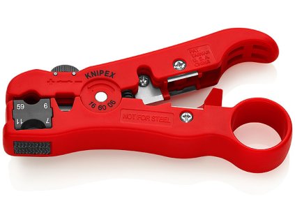 166006sb Knipex odizolovací nástroj na koaxiální kabely