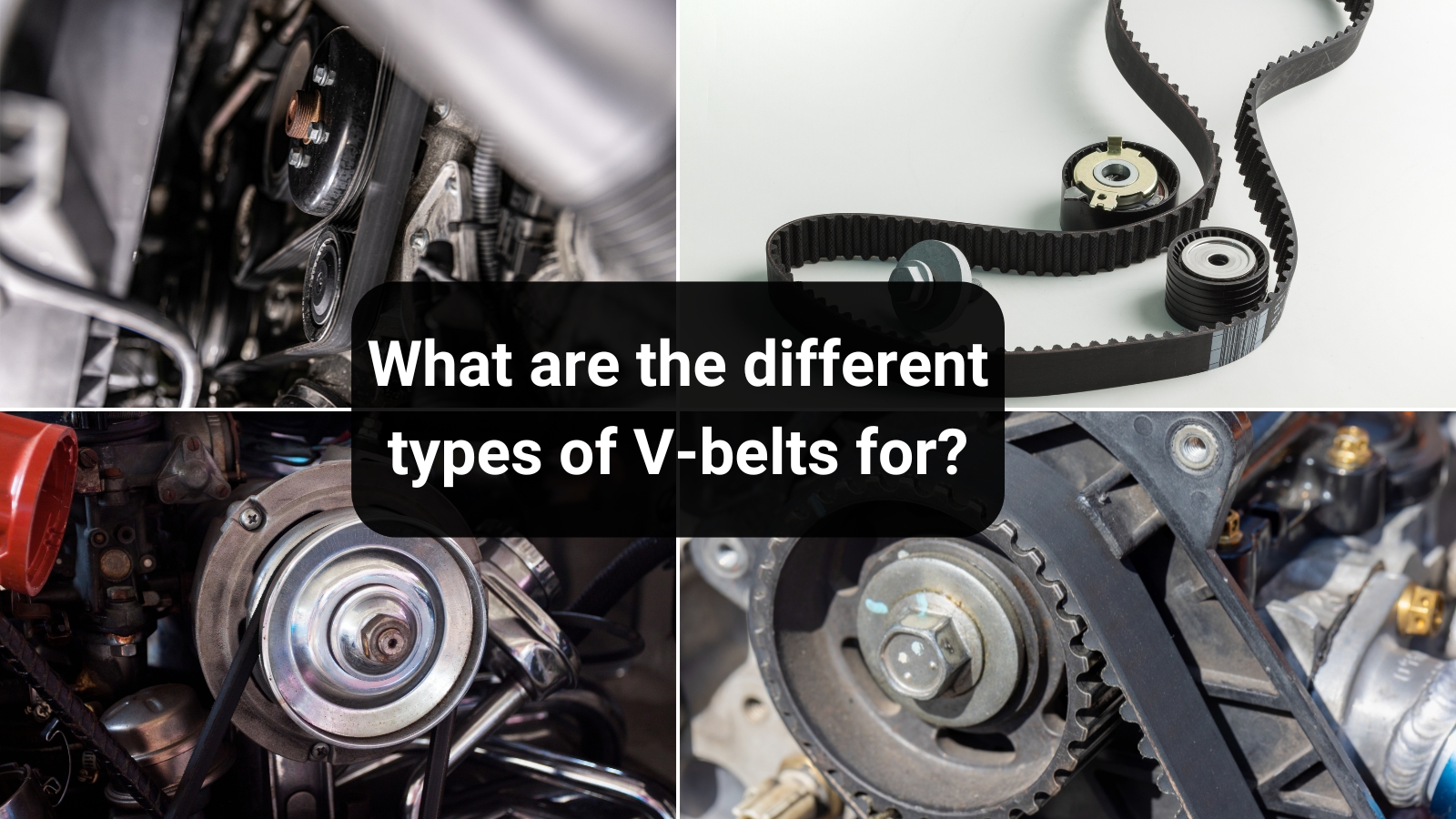 V-belts, timing belts, ribbed belts - what are the different types of belts for?