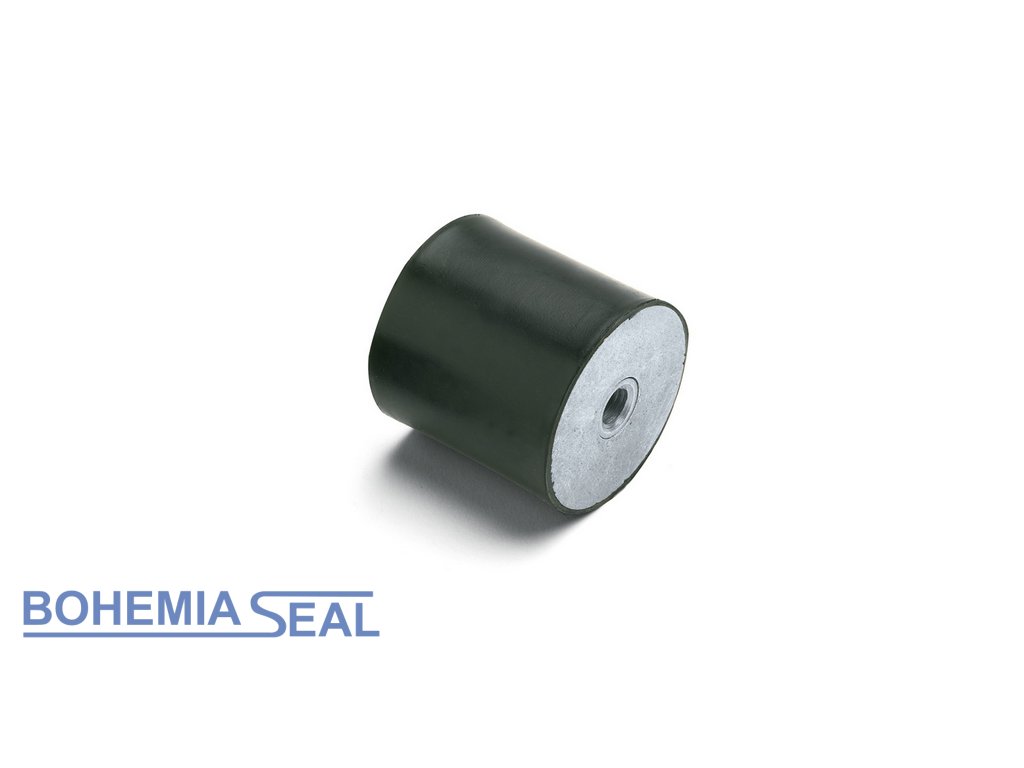 Cylindrical silent block TYPE 3 (nut - nut) diameter 30mm / height 30mm, M8,  GeTech - Bohemia Seal s.r.o.