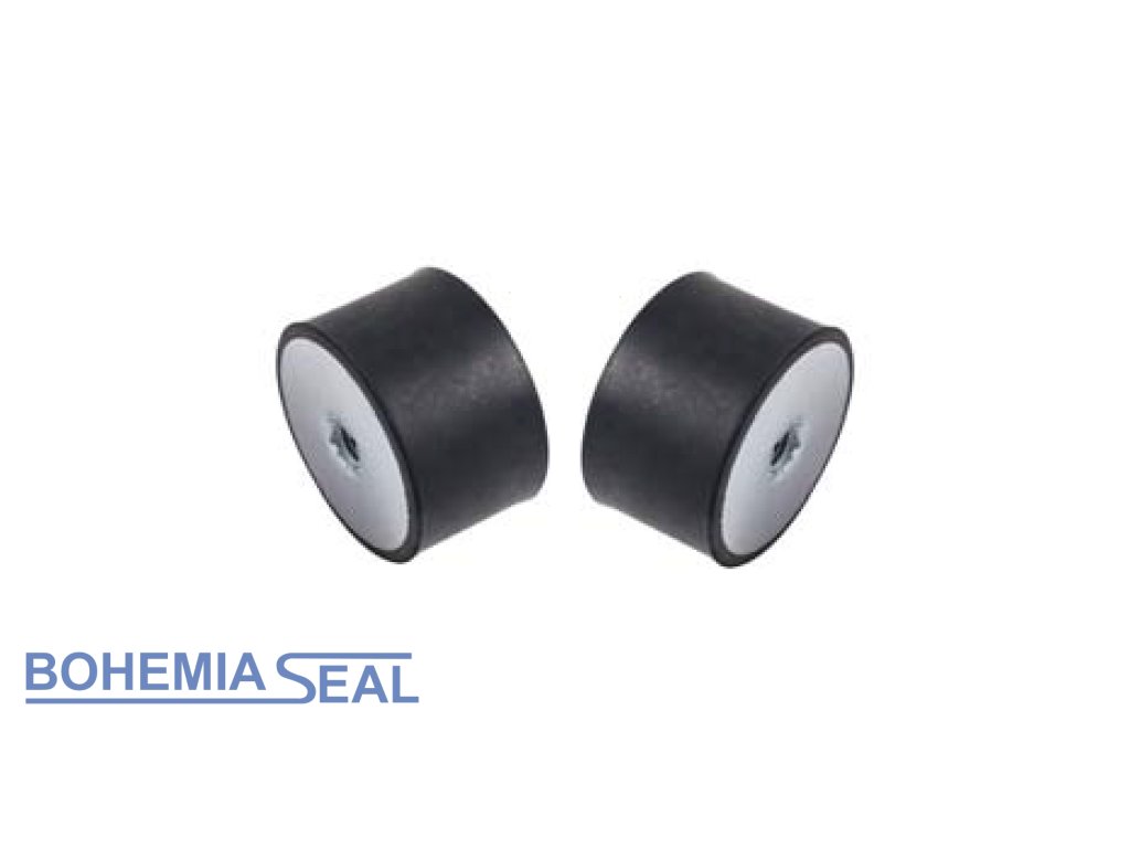 Cylindrical silent block TYPE 3 (nut - nut) diameter 60mm / height 60mm, M12
