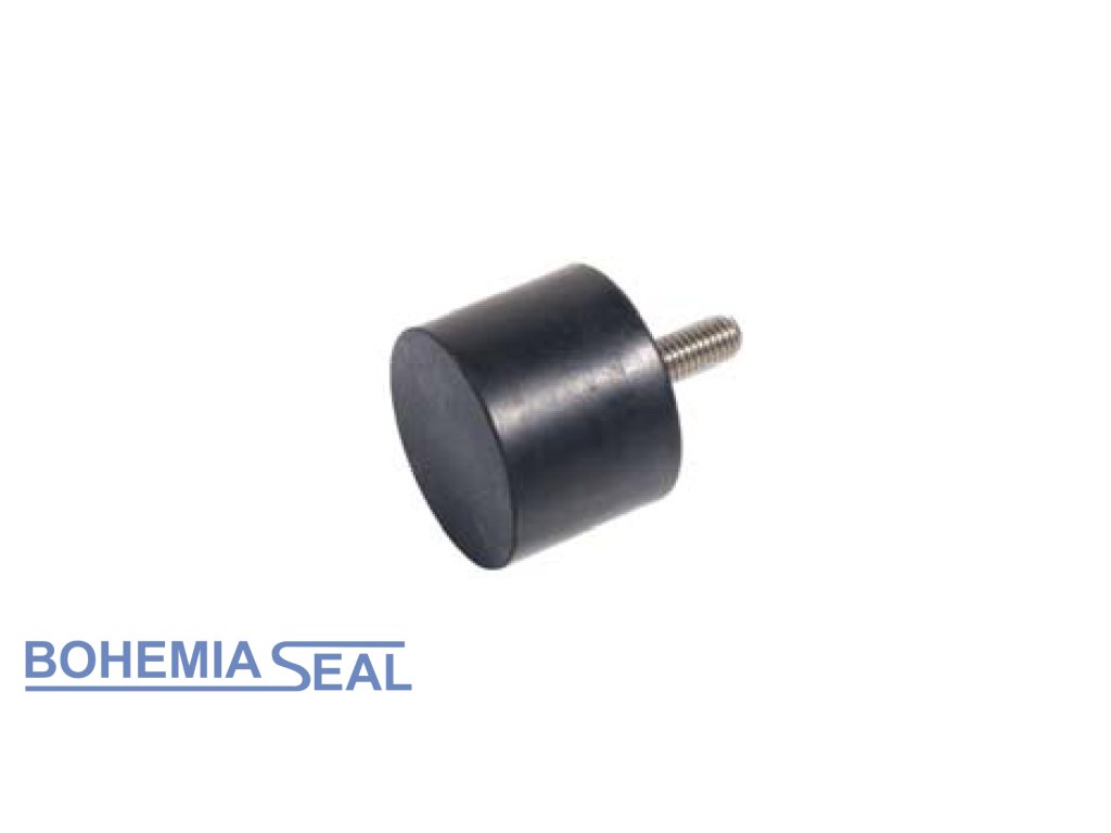 Cylindrical silent block TYPE 4 (screw - rubber) diameter 15mm / height 6mm, M4x15