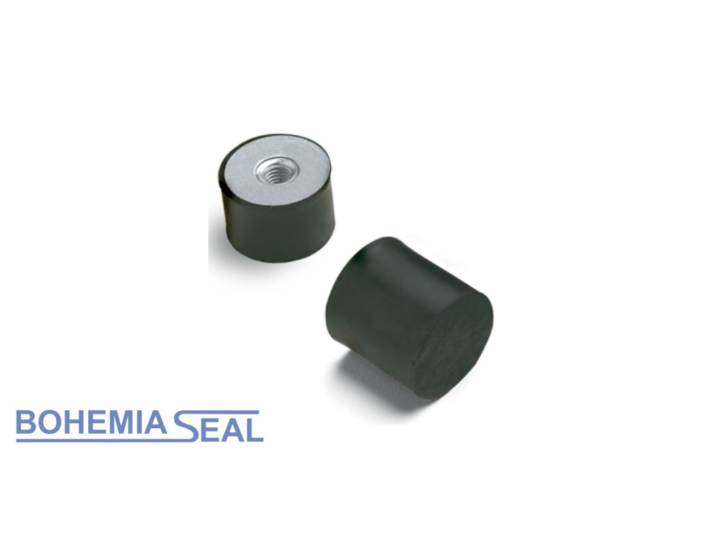 Cylindrical silent block TYPE 5 (nut - rubber) diameter 50mm / height 30mm, M10, GeTech