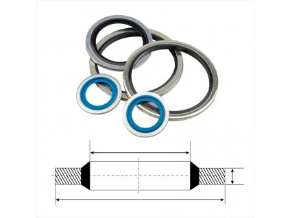 Usit kroužek (těsnění šroubení) 27,3 x 32,5 x 1,25 US NBR