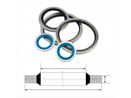 Usit ring (Sealing of fittings) 8,7 x 16 x 1 US NBR