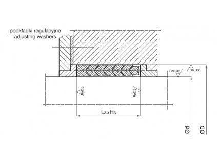 Kolbenstangendichtung 1+5+1 50 x 70 x 40 DT3 Textilkautschuk , INCO