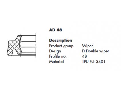 Dvojitý stírací kroužek 85 x 97,2 x 10 / 7,1 AD48 AU95 Dichtomatik