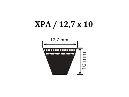 Klínový řemen XPA 12,7 x 1442 Lw, 1460 La, MEDWAY