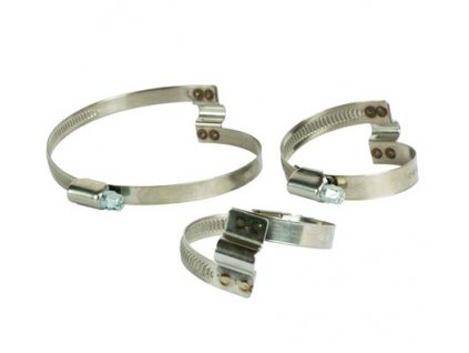 Hose clamp  bridge right-hand drive 140-160/12 W2 (stainless steel tape and lock AISI 340, zinc screw), GeTech GB140