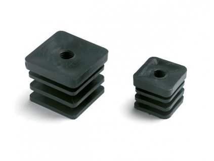 fortective end of the square pass-through polyethylene black A3PQF, 40mm x 40mm, díra 8mm, GeTech A3PQF4040/8