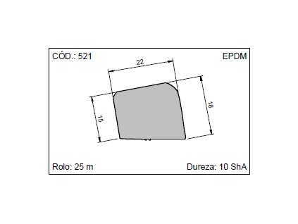 Pryžový profil pro automobilový průmysl mikroporézní 22 - 25 cm (cena za 1 metr) (Typ Pryžový profil pro automobilový průmysl mikroporézní EPDM 25 cm (cena za 1 metr))