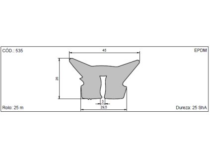 Pryžový profil pro automobilový průmysl mikroporézní 31 a víc cm (cena za 1 metr) (Typ Pryžový profil pro automobilový průmysl mikroporézní EPDM 8 x 22 cm (cena za 1 metr))