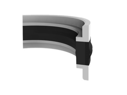 Piston seal 85 x 71 x 22,5/5,2 K16 085-071 , NBR / Textile rubber / POM , Kastas