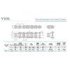 Connecting link for roller chain 16 B-1, YHK