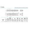 Roller chain ASA80-1 / 16 A-1, YHK