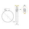 Hose clamp 32-50/12 W1, GeTech GZ032