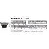 V-belt (B 146) B 17 x 3700 Li, 3740 Lw, PIX