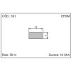 Pryžový profil obdélníkový mikroporézní do 18 cm (cena za 1 metr) (Typ Pryžový profil obdélníkový mikroporézní EPDM 6 x 3 cm (cena za 1 metr))