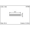 Pryžový profil obdélníkový mikroporézní 19 - 37 cm (cena za 1 metr) (Typ Pryžový profil obdélníkový mikroporézní CR 25,5 x 6,5 cm (cena za 1 metr))